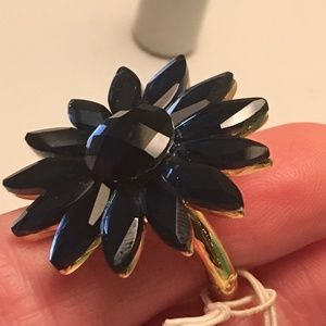 NWT Coach 96358 Gold Flower Cocktail Ring sz 6